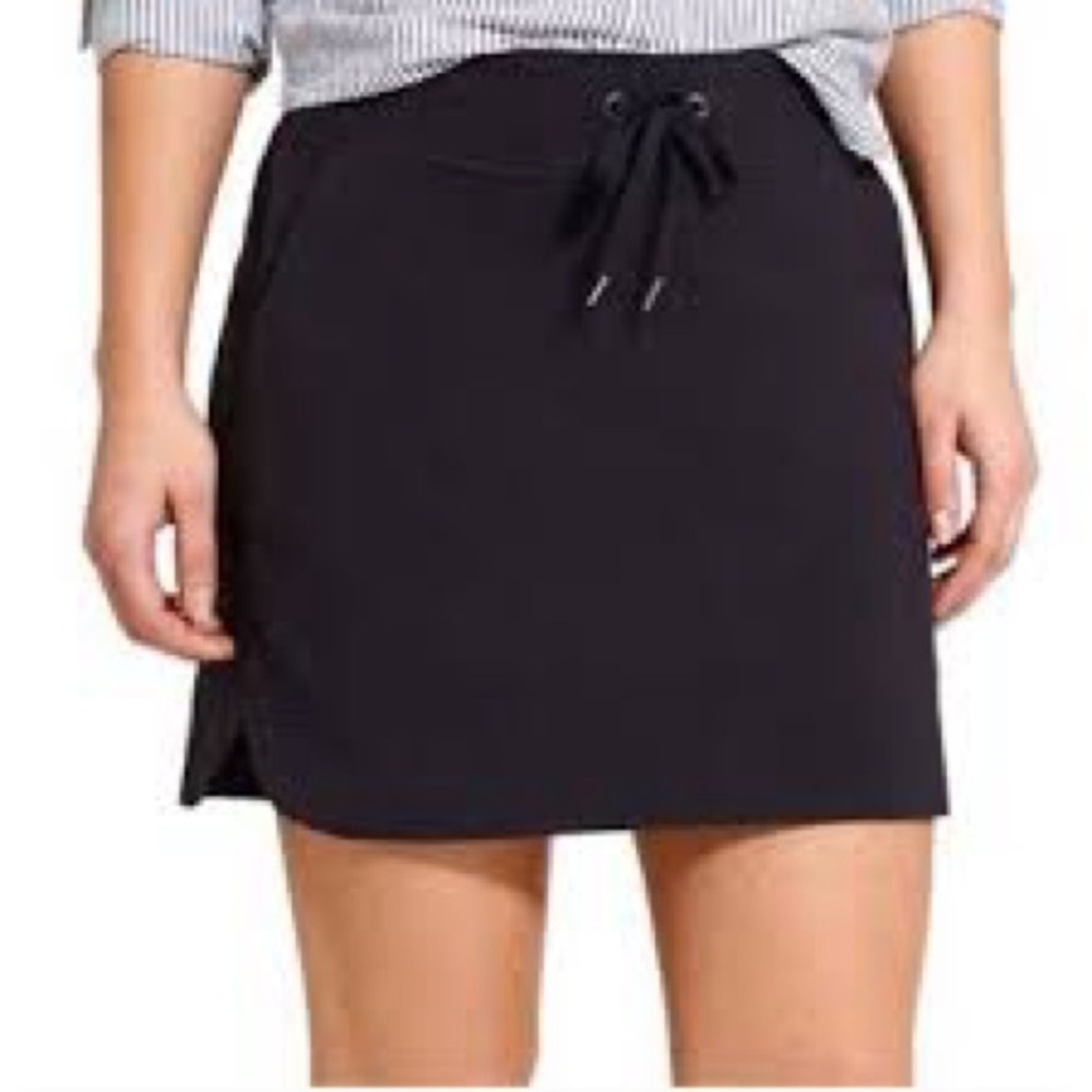 2 Athleta midtown skirt skort black pockets drawstring women’s size performance